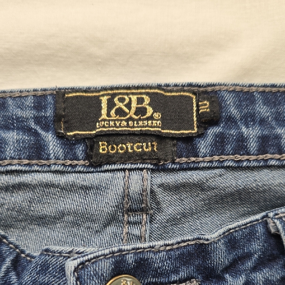 L&B Dark Blue Flare Jeans - Picture 2 of 15